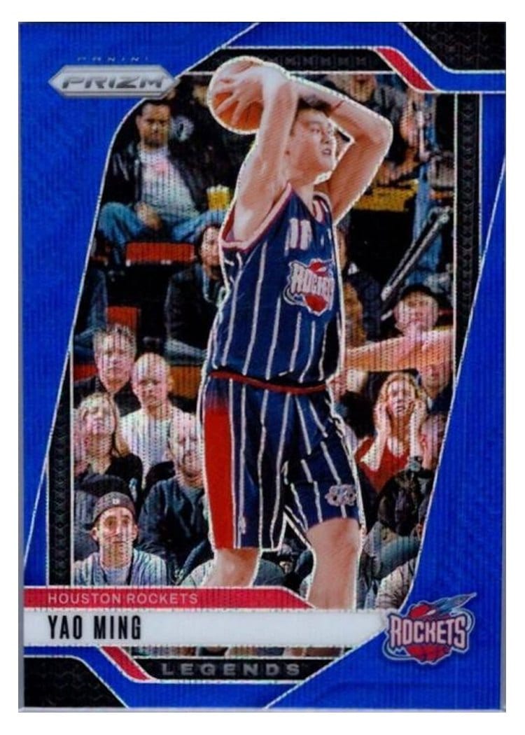 2024-25 Panini Prizm Base Set Yao Ming Wave Blue #284 card