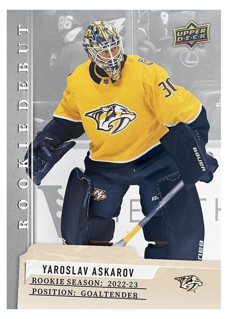 2023-24 Upper Deck Rookie Debut Base Set Yaroslav Askarov #9 card