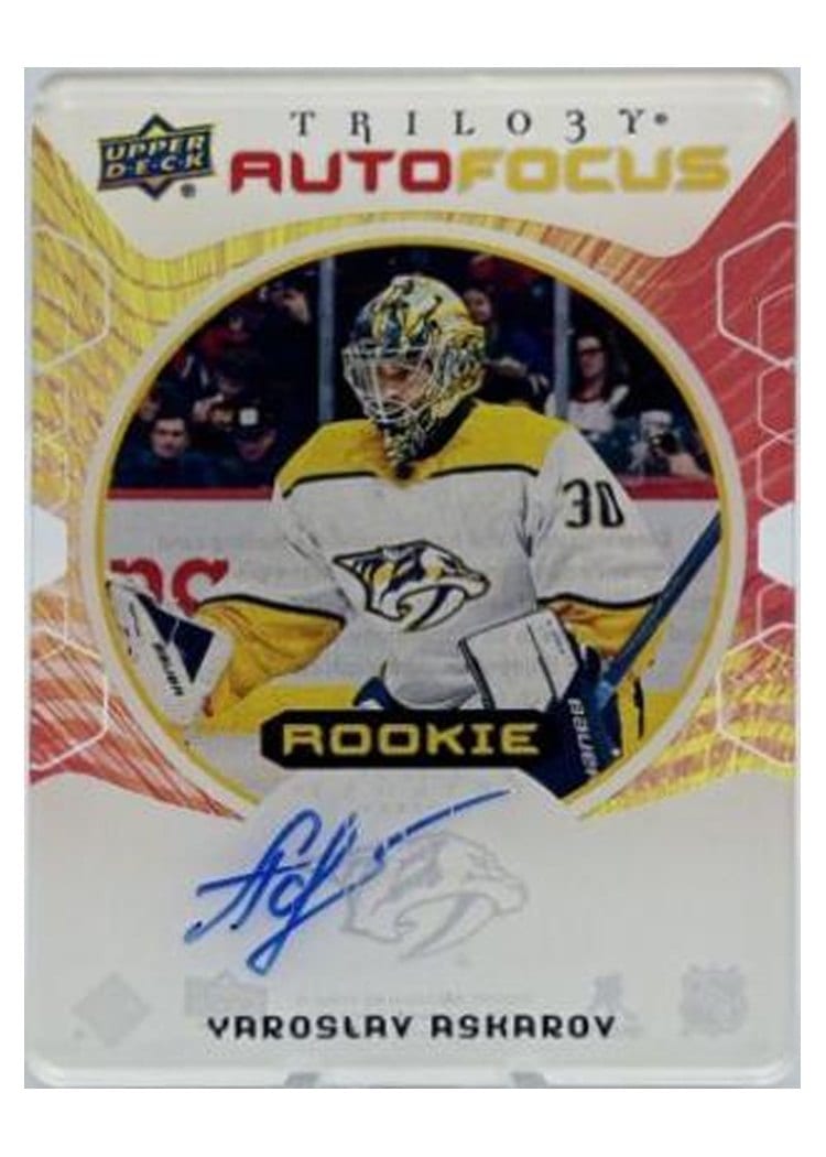 2023-24 Upper Deck Trilogy AutoFocus Rookies Yaroslav Askarov #AFR-YA card