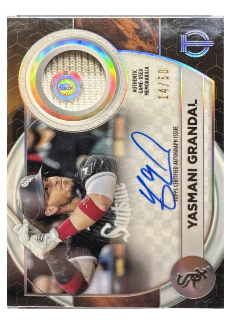 2022 Topps Tribute Autograph Patches Yasmani Grandal #AP-YG card