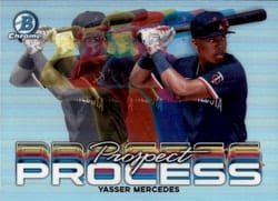 2023 Bowman Chrome Prospect Process Yasser Mercedes #PRP-14 card