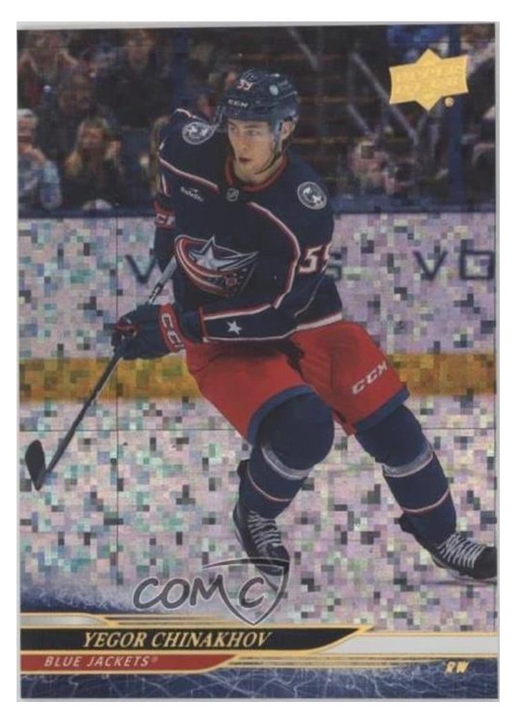 2024-25 Upper Deck Base Set Yegor Chinakhov Speckled Rainbow #57 card