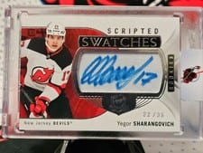2020-21 Upper Deck The Cup Scripted Swatches Yegor Sharangovich #SC-YS card