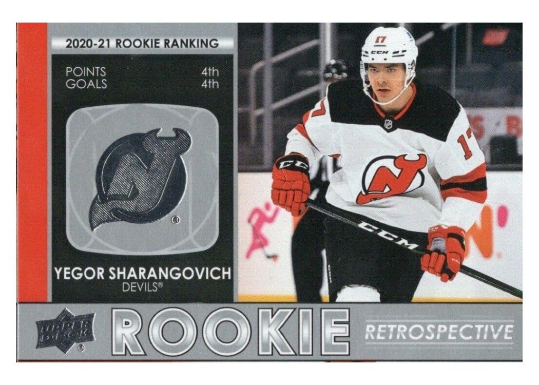 2021-22 Upper Deck Rookie Retrospective Yegor Sharangovich #RR-5 card