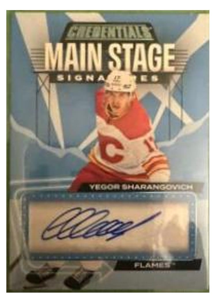 2023-24 Upper Deck Credentials Main Stage Signatures Yegor Sharangovich #MS-YS card