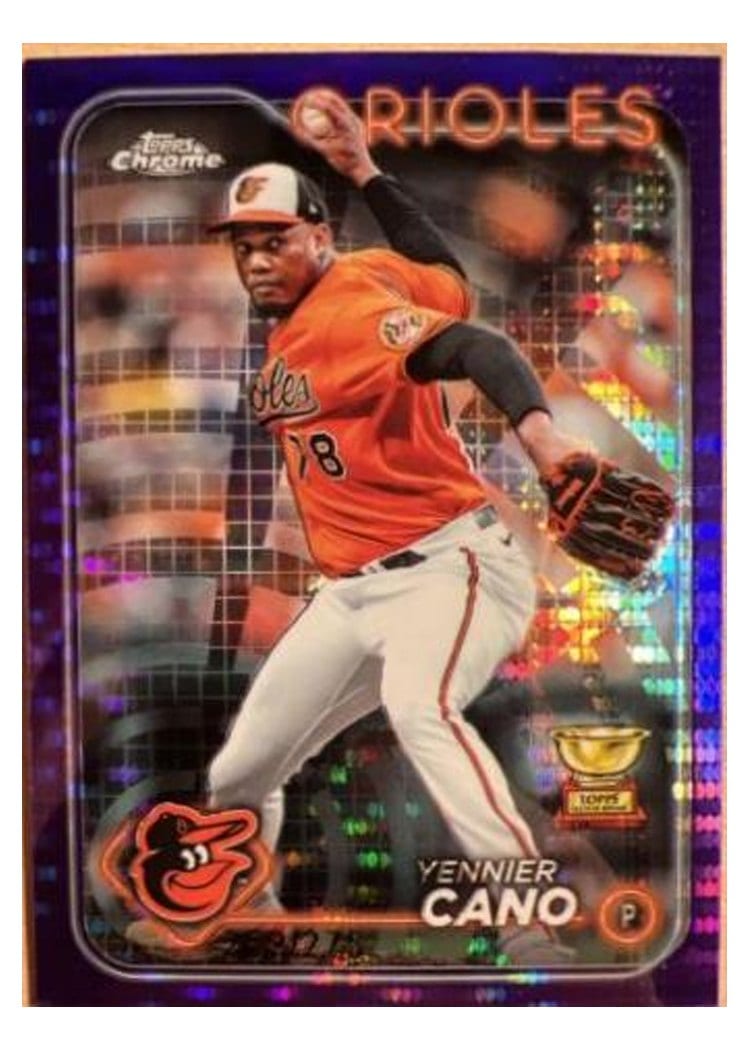2024 Topps Chrome Base Set Yennier Cano #130 card