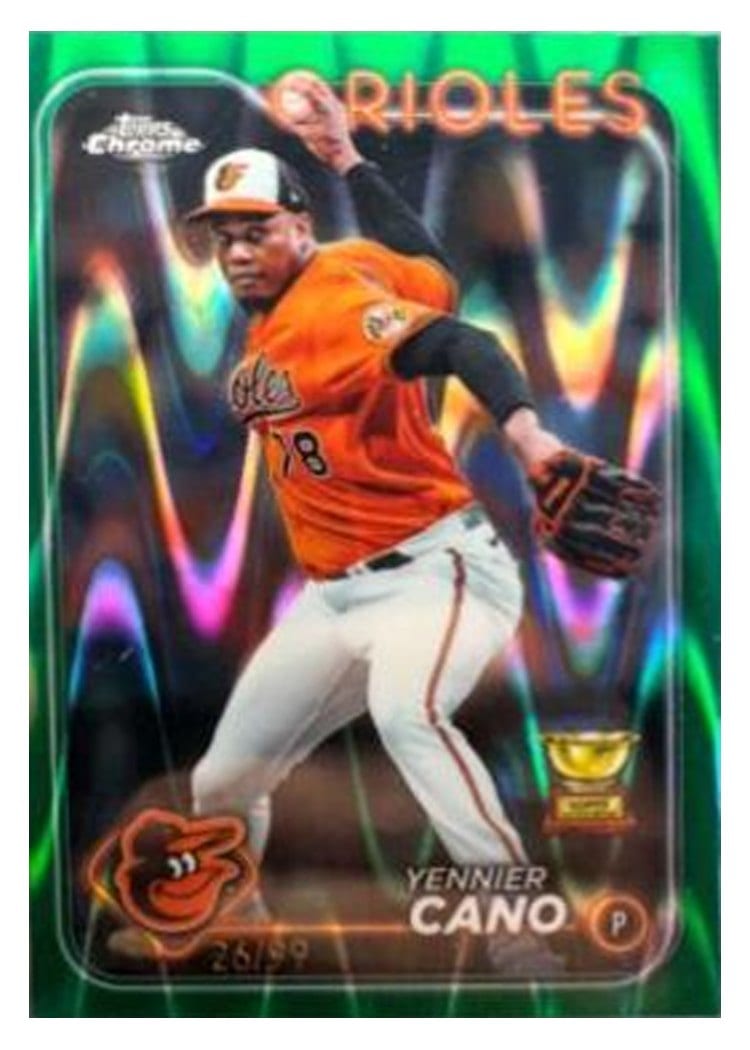 2024 Topps Chrome Base Set Yennier Cano #130 card