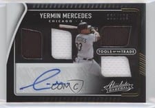 2022 Panini Absolute Tools of the Trade 4 Swatch Signatures Yermin Mercedes #TT4S-YM card