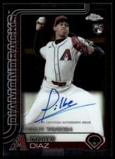 2025 Topps Chrome Update Rookie Debut Autographs Yilber Diaz #CRDA-YD card