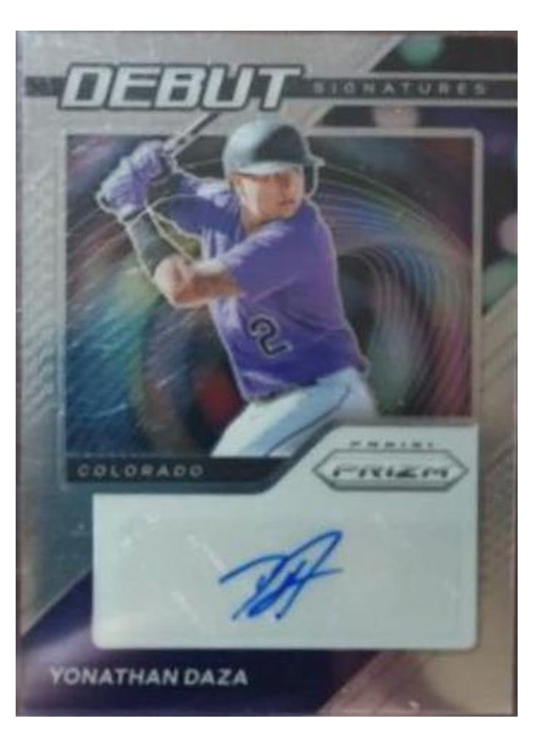 2021 Panini Prizm Debut Signatures Yonathan Daza #DS-YD card