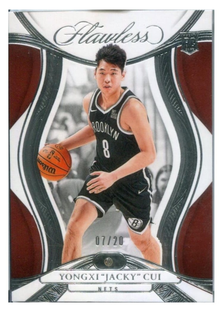 2024-25 Panini Flawless Base Gems Yongxi "Jacky" Cui #91 card