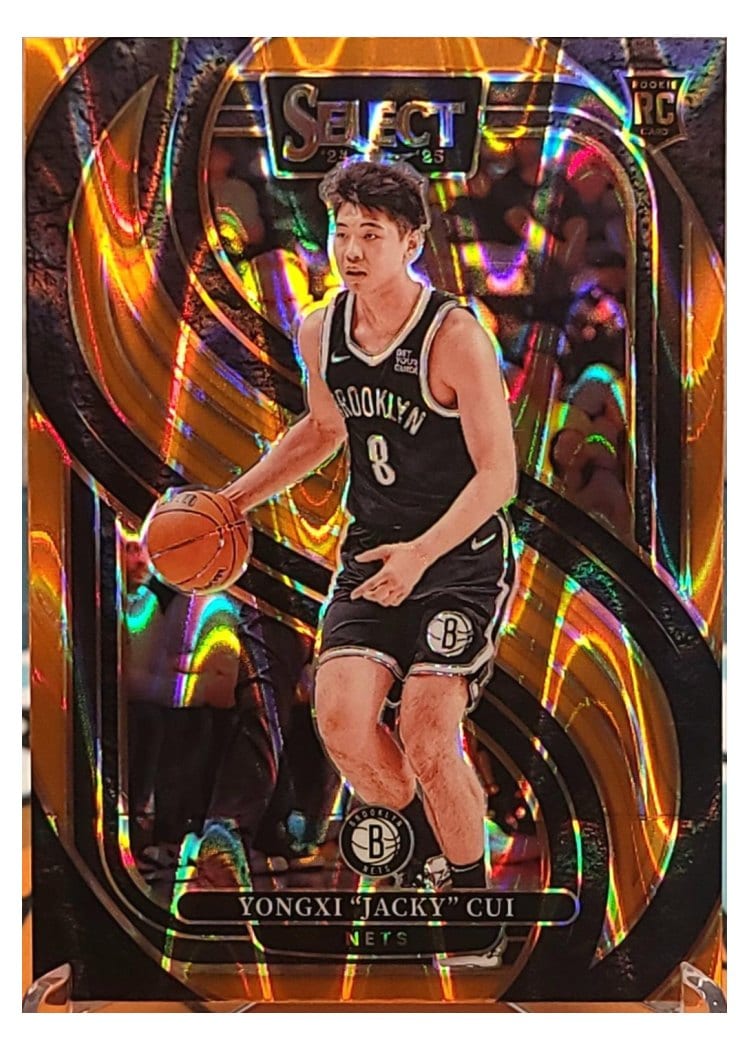 2024-25 Panini Select Base Set Yongxi "Jacky" Cui Orange Tectonic Prizm #94 card