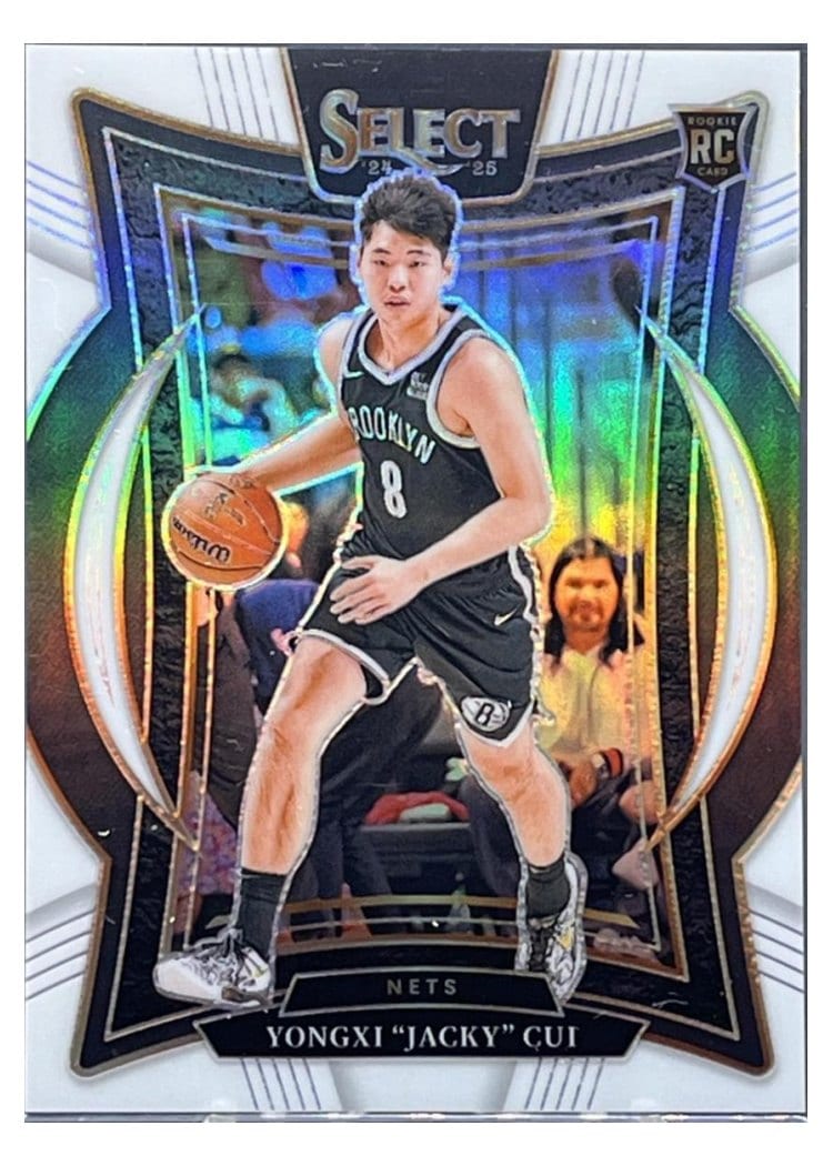 2024-25 Panini Select Base Set Yongxi "Jacky" Cui White Prizm #94 card