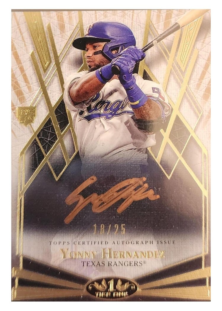 2022 Topps Tier One Break Out Autographs Yonny Hernandez #BOA-YH card