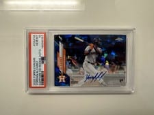 2020 Topps Chrome Sapphire Edition Rookie Autographs Yordan Alvarez #CSA-YA card