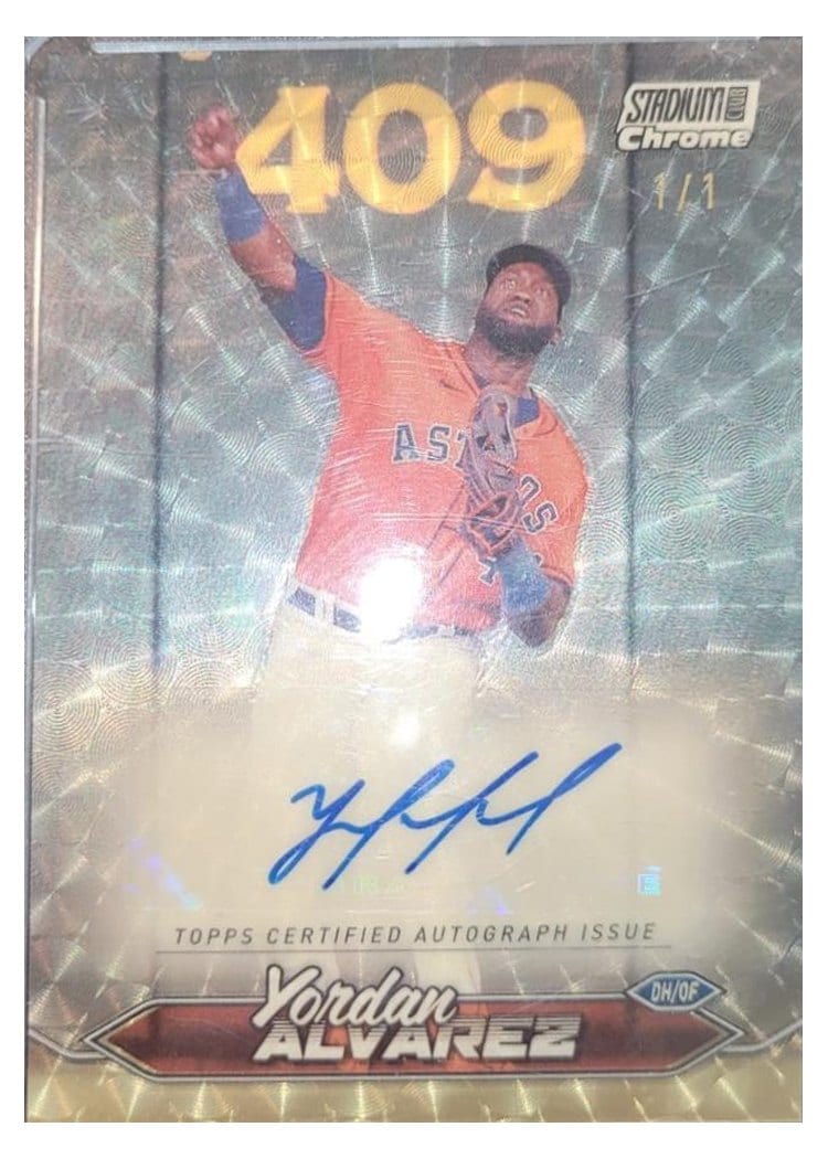 2024 Stadium Club Chrome Autographs Yordan Alvarez #SCCA-YA card