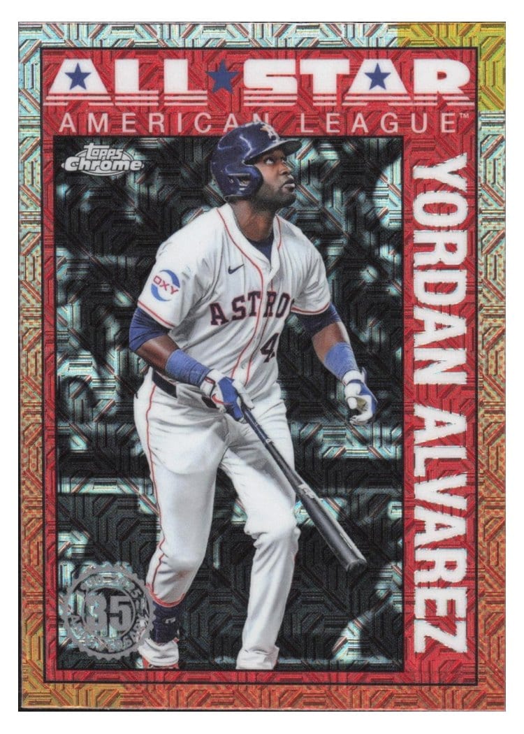 2025 Topps 1990 Topps Baseball All Stars Chrome Refractor Yordan Alvarez #90ASC-37 card