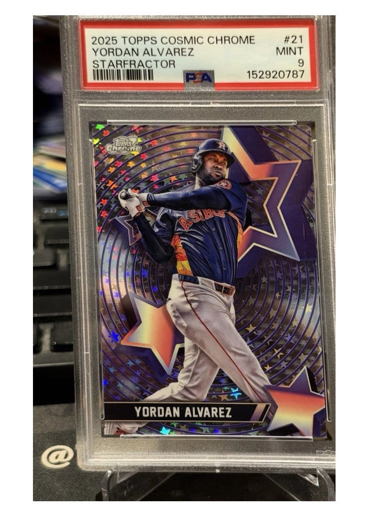 2025 Topps Cosmic Chrome StarFractor Yordan Alvarez #SF-21 card