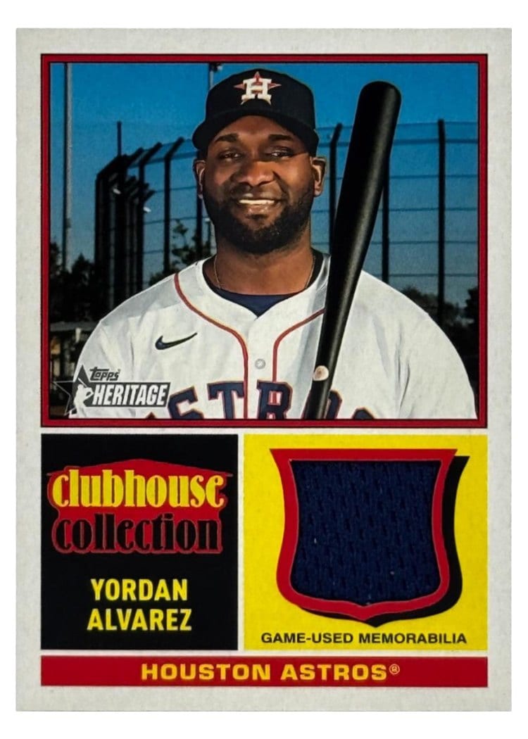 2025 Topps Heritage Clubhouse Collection Relics Yordan Alvarez #CCR-YA card