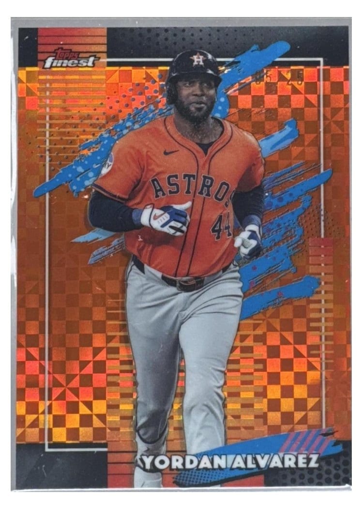 2026 Topps Finest Yordan Alvarez Orange X-Fractor #146 card