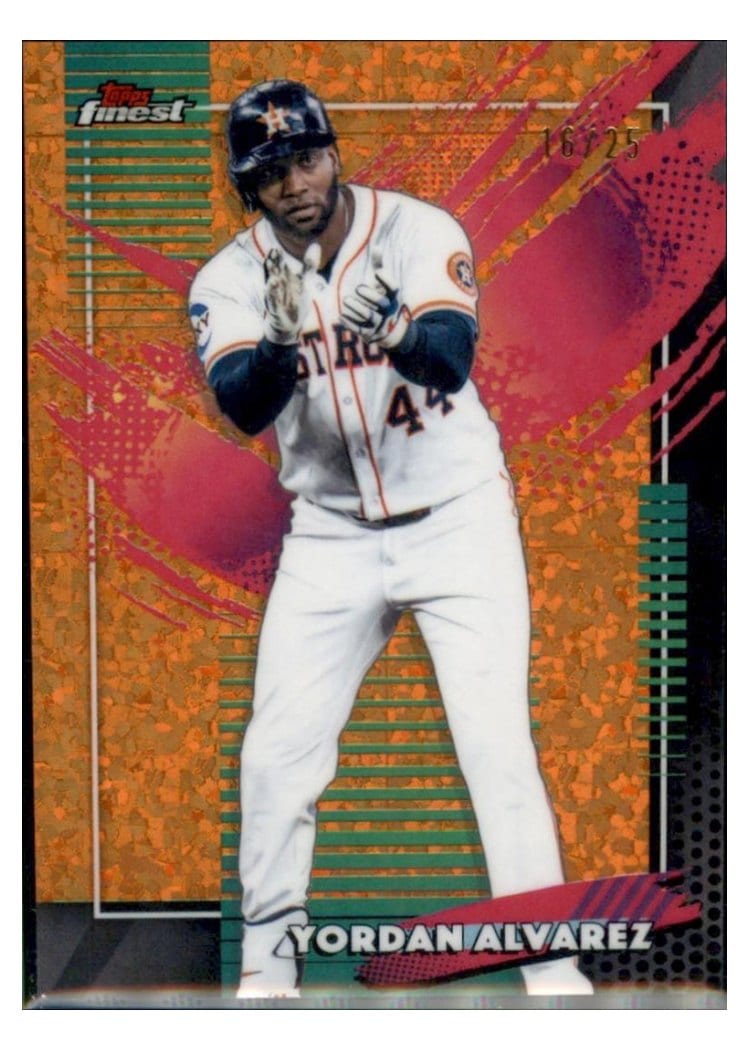 2026 Topps Finest Yordan Alvarez Orange Mini Diamond Refractor #261 card