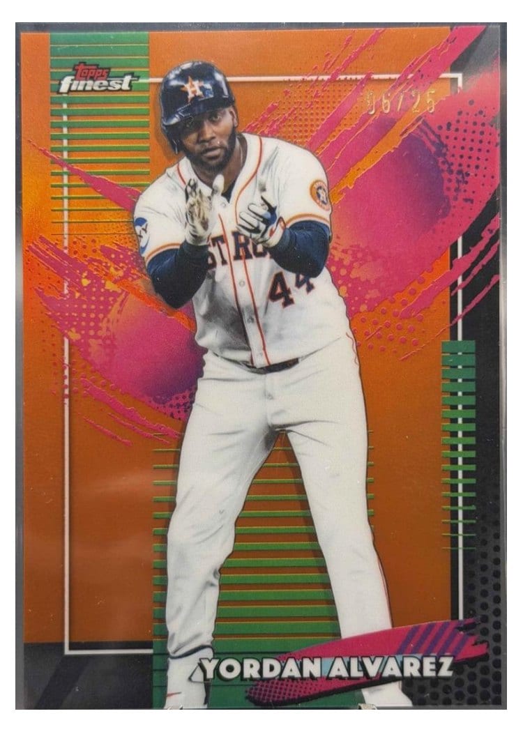 2026 Topps Finest Yordan Alvarez Orange X-Fractor #261 card