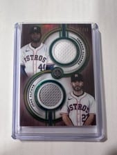 2025 Topps Tribute Dual-Player Relics Yordan Alvarez / Jose Altuve #TPDR-AA card