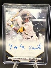 2022 Bowman Inception Prospect Autographs Yordany De Los Santos #PA-YD card
