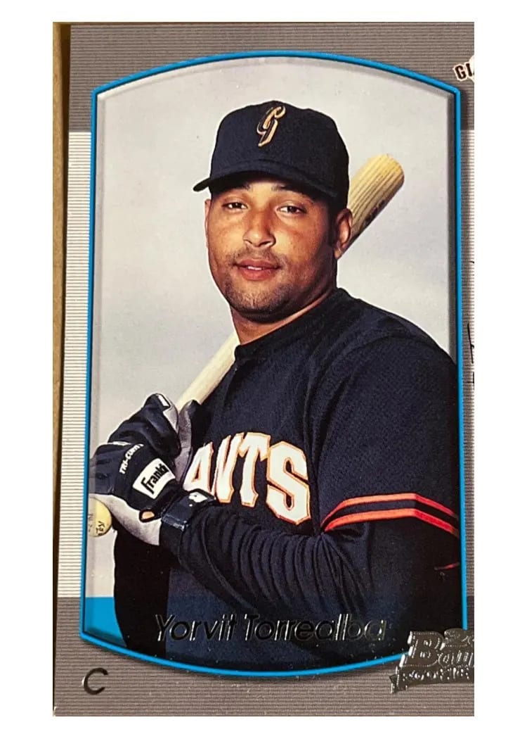 2000 Bowman Draft Picks Yorvit Torrealba #40 card