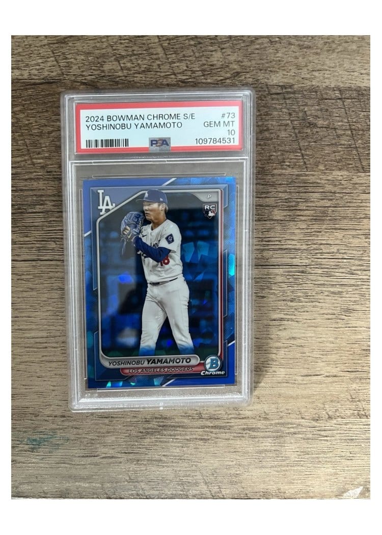 2024 Bowman Chrome Sapphire Edition Base Set Yoshinobu Yamamoto #73 card