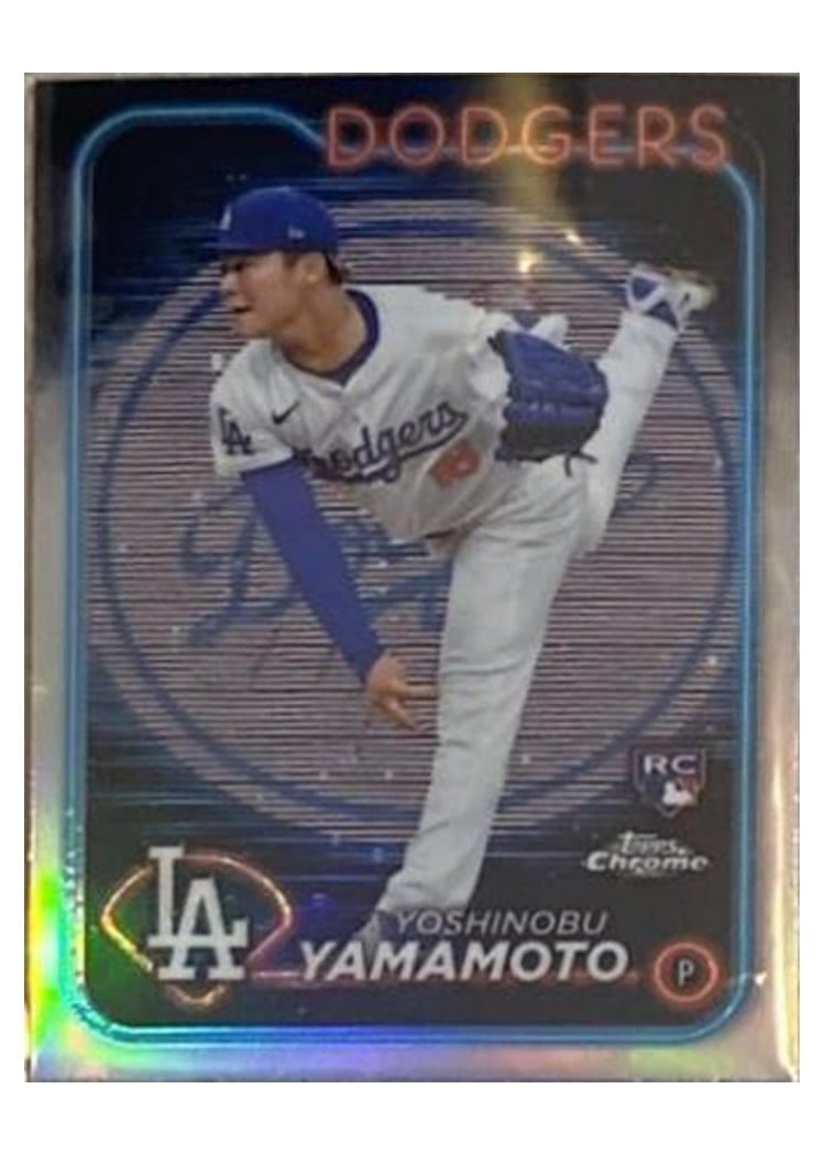 2024 Topps Chrome Yoshinobu Yamamoto Lightboard Logo #18 card