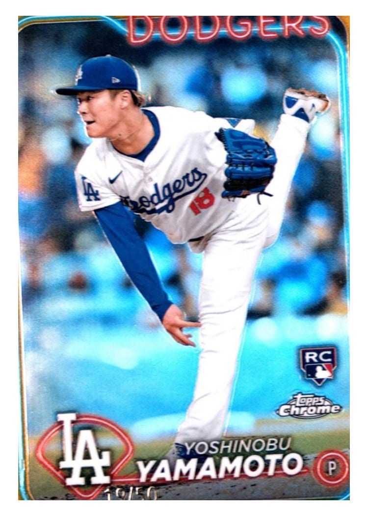 2024 Topps Chrome Yoshinobu Yamamoto #18 card