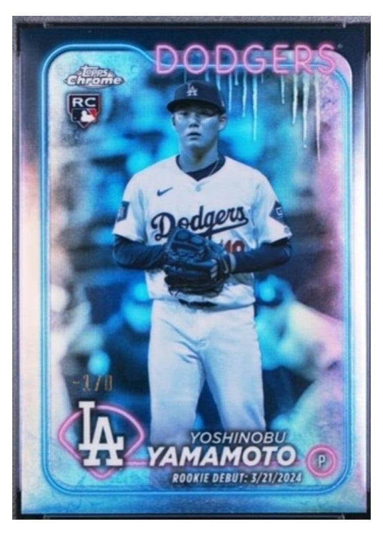 2024 Topps Chrome Yoshinobu Yamamoto #18 card