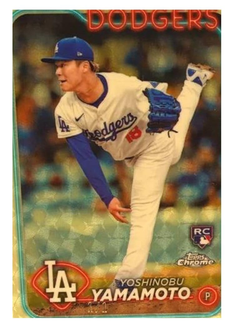 2024 Topps Chrome Yoshinobu Yamamoto #18 card