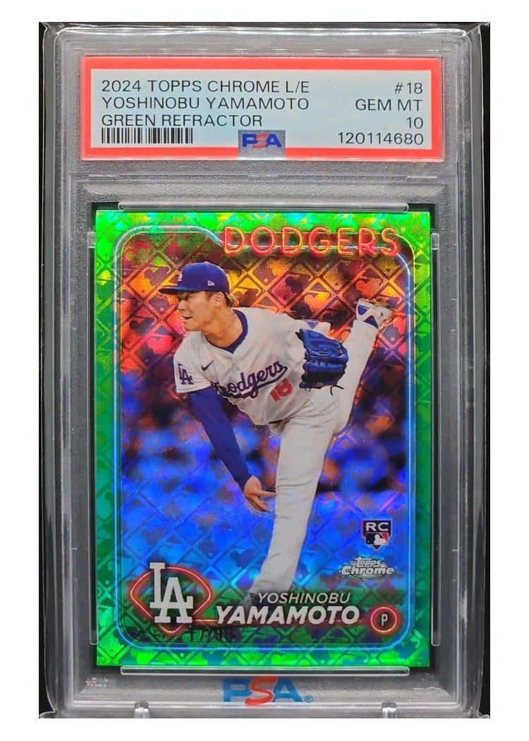 2024 Topps Chrome Yoshinobu Yamamoto #18 card