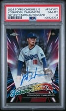 2024 Topps Chrome Logofractor Edition Future Stars Autographs Yoshinobu Yamamoto #FSA-YOY card