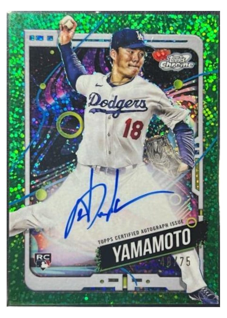 2024 Topps Cosmic Chrome Autographs Yoshinobu Yamamoto #CCA-YY card