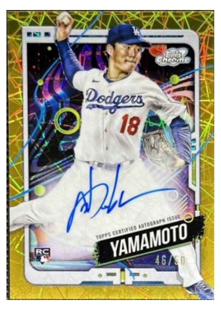 2024 Topps Cosmic Chrome Autographs Yoshinobu Yamamoto #CCA-YY card