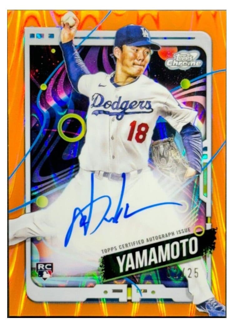 2024 Topps Cosmic Chrome Autographs Yoshinobu Yamamoto #CCA-YY card