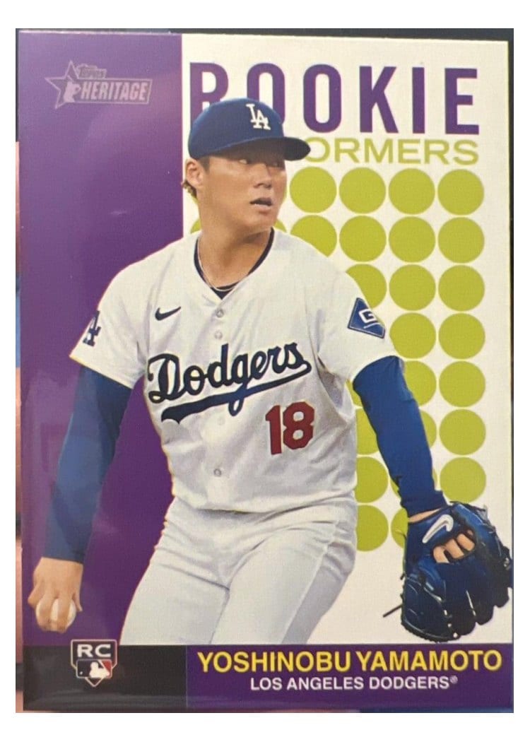 2024 Topps Heritage Rookie Performer Yoshinobu Yamamoto #RP-12 card