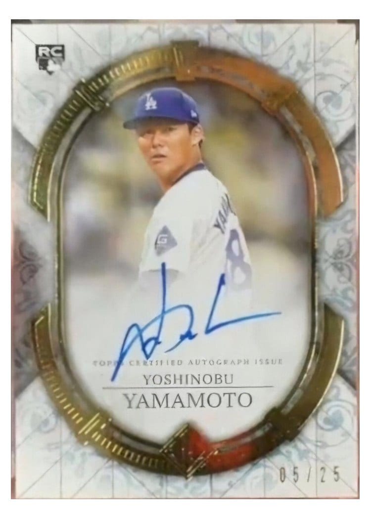 2024 Topps Transcendent Collection Autographs Yoshinobu Yamamoto #TCA-YY card