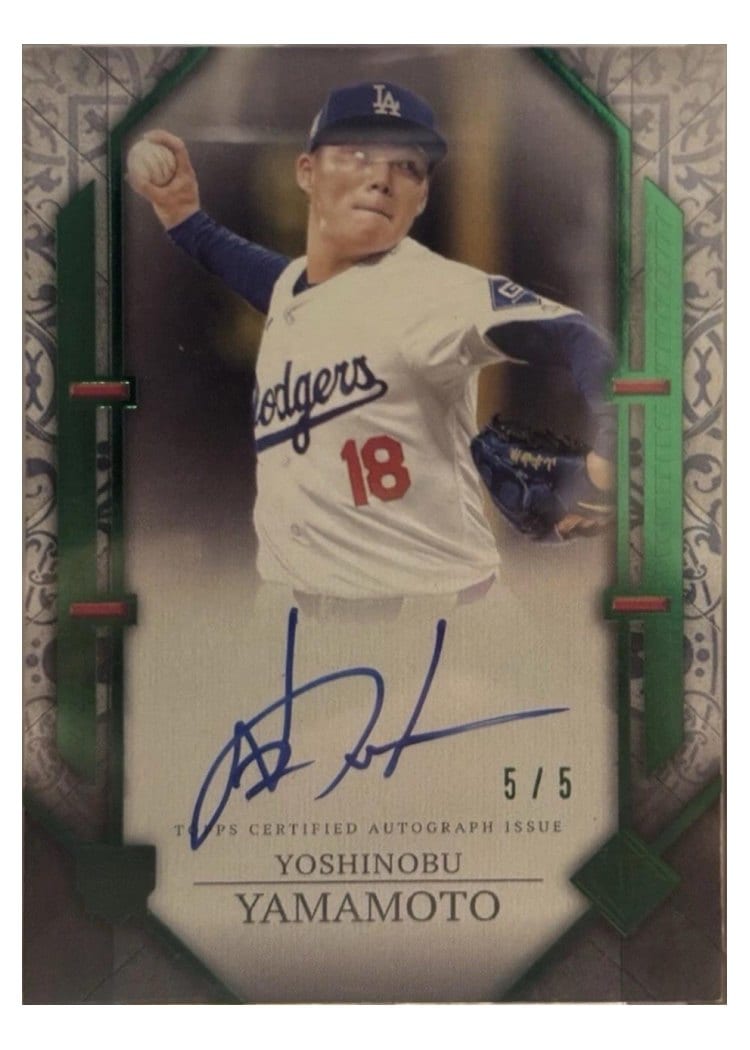 2024 Topps Transcendent Collection Autographs Yoshinobu Yamamoto #TCA-YYA card