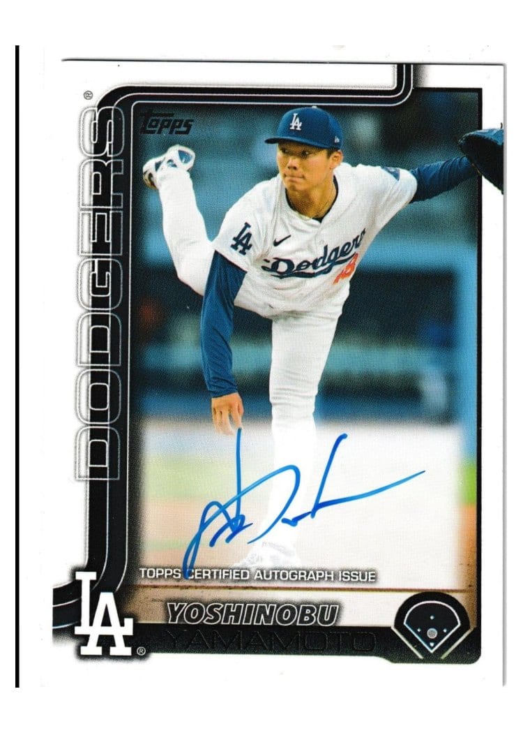 2025 Topps Yoshinobu Yamamoto Flagship Real One Autograph #231 card
