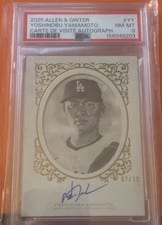 2025 Topps Allen & Ginter Carte de Visite Autographs Yoshinobu Yamamoto #CDVA-YY