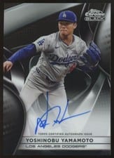 2025 Topps Chrome Black Autographs Yoshinobu Yamamoto #CBA-YY