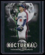 2025 Topps Chrome Black Nocturnal Yoshinobu Yamamoto #NOC-8 card