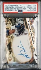 2025 Topps Diamond Icons Icons Chrome Autographs Yoshinobu Yamamoto #ACC-YY