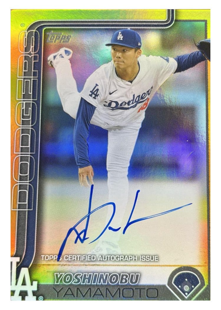 2025 Topps Real One Autographs Yoshinobu Yamamoto #231 card