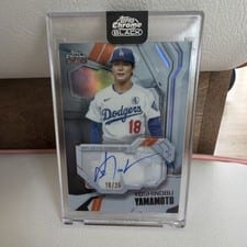 2026 Topps Chrome Black Ivory Autographs Yoshinobu Yamamoto #IVA-YY card