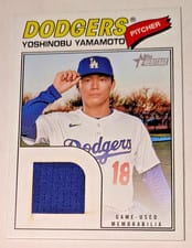 2026 Topps Heritage Real One Relics Yoshinobu Yamamoto #ROR-YY card